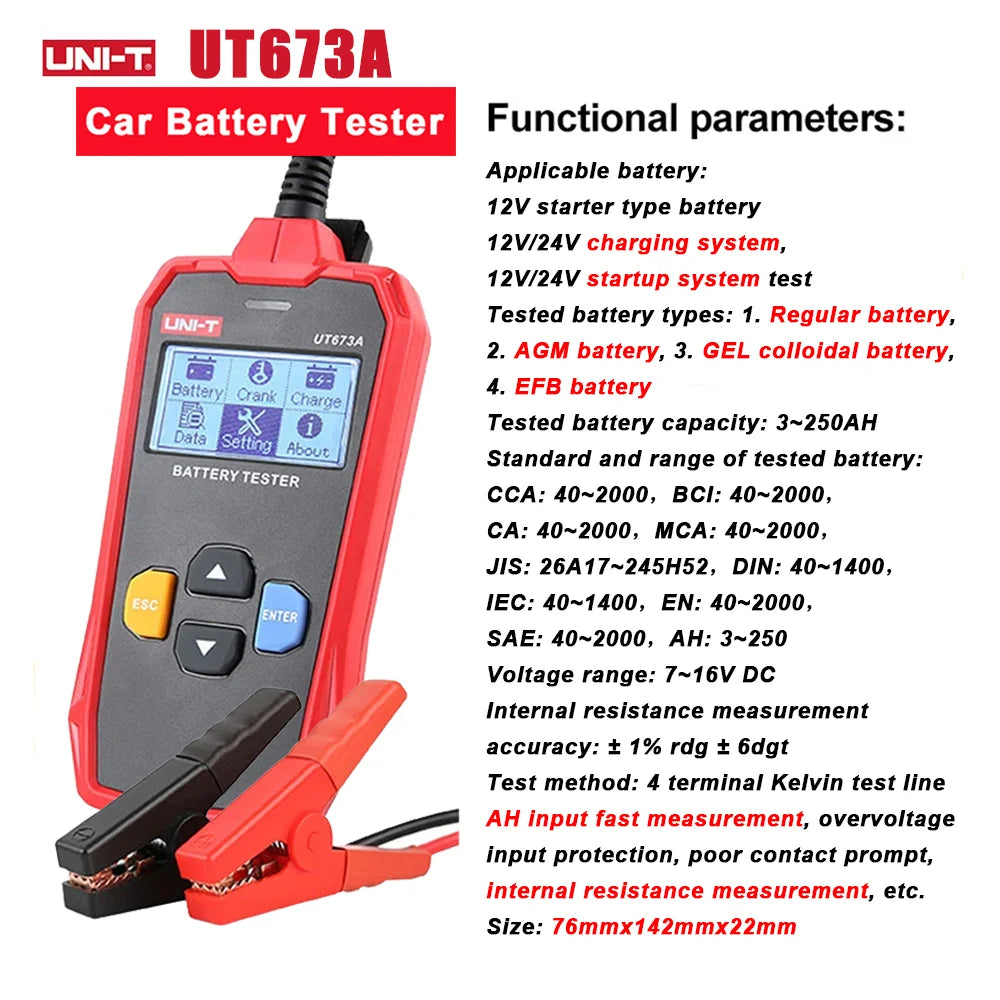 UNI-T UT105+ UT107 PLUS Automotive Multimeter UT673A UT675A Car Battery Tester UT343A UT343D Coating Thickness Gauge Meter