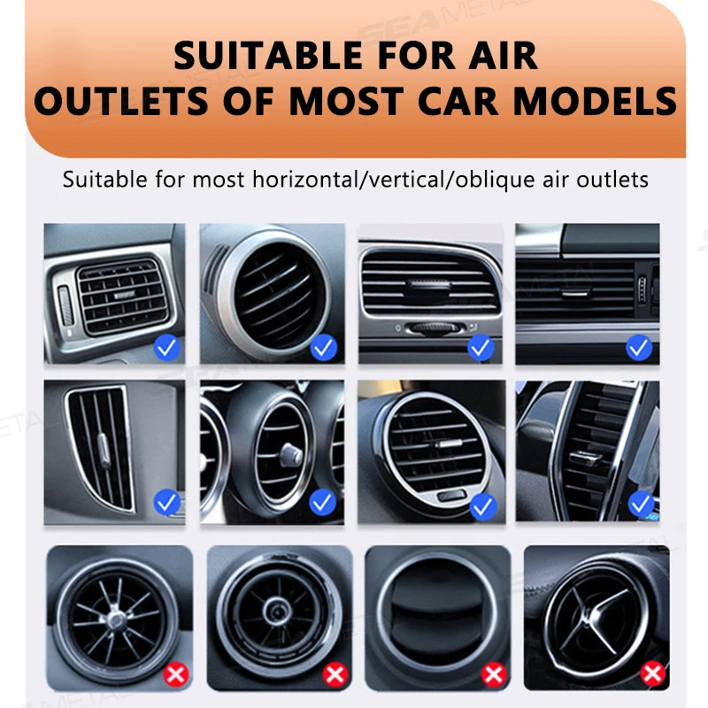 SEAMETAL Car Air Outlet Vent Cup Holder Universal Air Vent Storage Bottle ABS Water Cup Bracket Foldable For Milk Coffee Holder