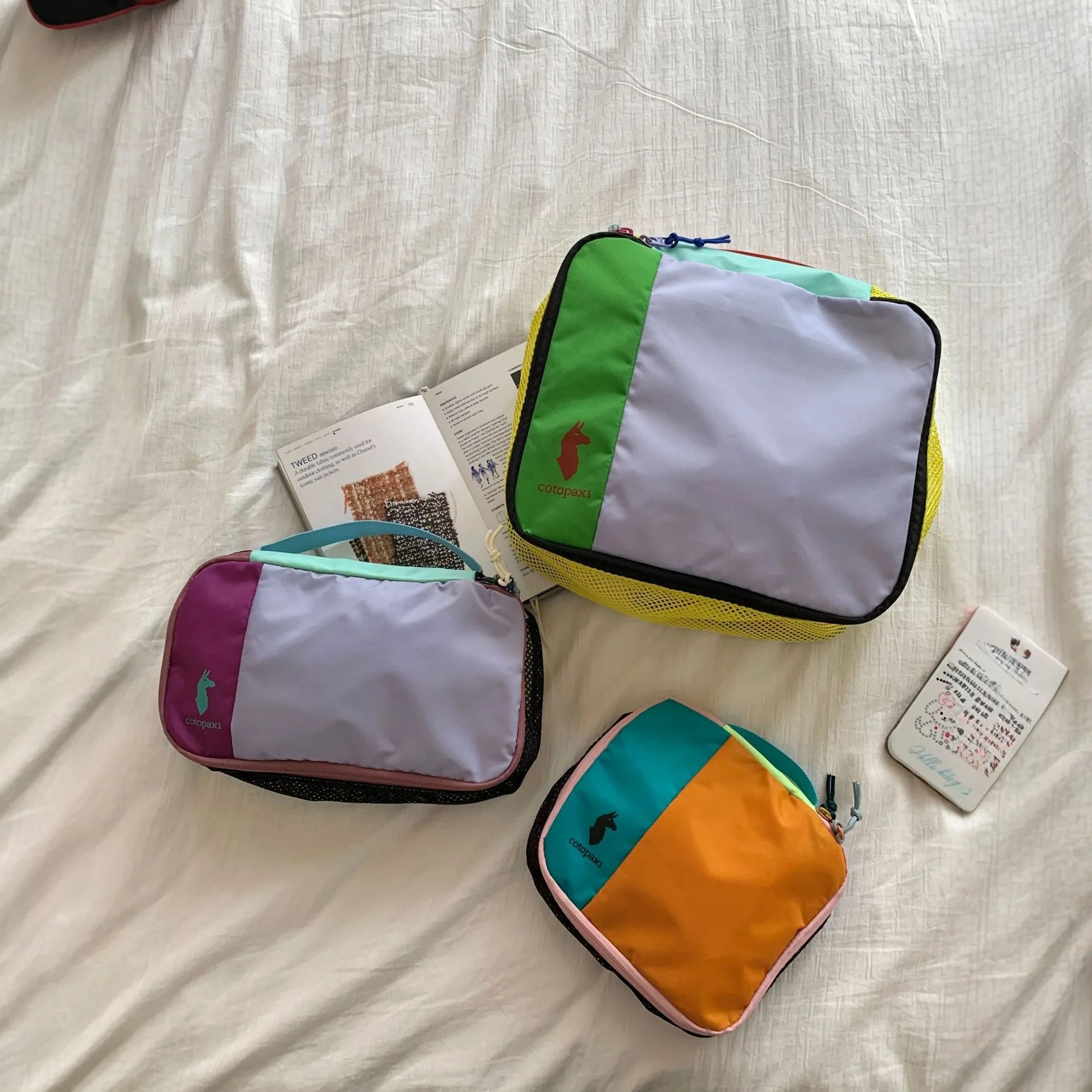 Multicolor Patchwork Travel Toiletry Bag 3PCS Set Waterproof Portable Cosmetic Storage Bags Outdoor Gym Wash Organizer Pouch