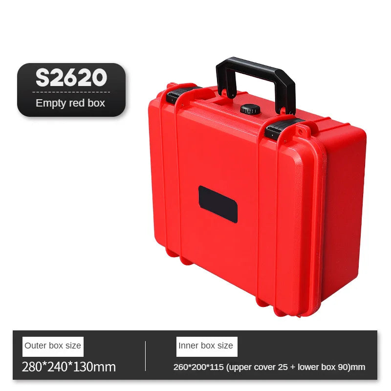 Thickened Plastic Hard Case Portable Equipment Hardware Toolbox Large-Capacity Instrument Storage Box With Sponge PP Suitcase