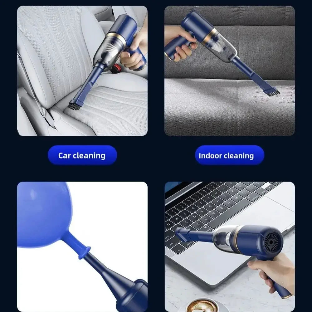 Lenovo 98000PA Wireless Vacuum Cleaner 120W Powerful Suction Home Car Dual- Use Cleaner Portable Handheld Cleaning Machine New