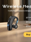 Single-Ear Driving Bluetooth Earphone for Hands-Free Communication Car Ear Hook Headset Wireless Headphones over Ear Gaming