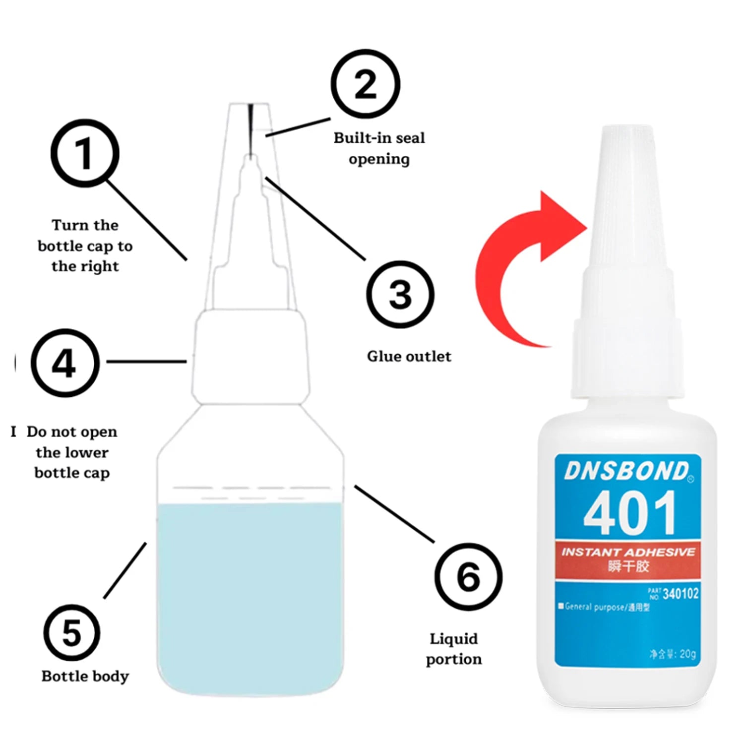 Brand-new Upgraded Instant Adhesive 401/ 403/ 406/ 454/ 460/ 480/ 495/ 496 Super Glue Extra Strong Multi-purpose Cyanoacrylate