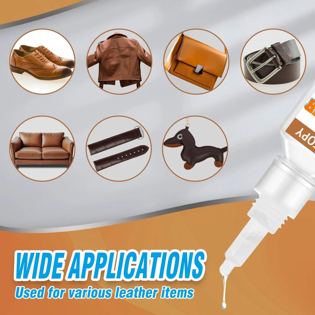 Instant Dry Leather Glue Waterproof Repair Adhesive for Shoes Handbags Belts - Quick Fix Solution for Leather Products