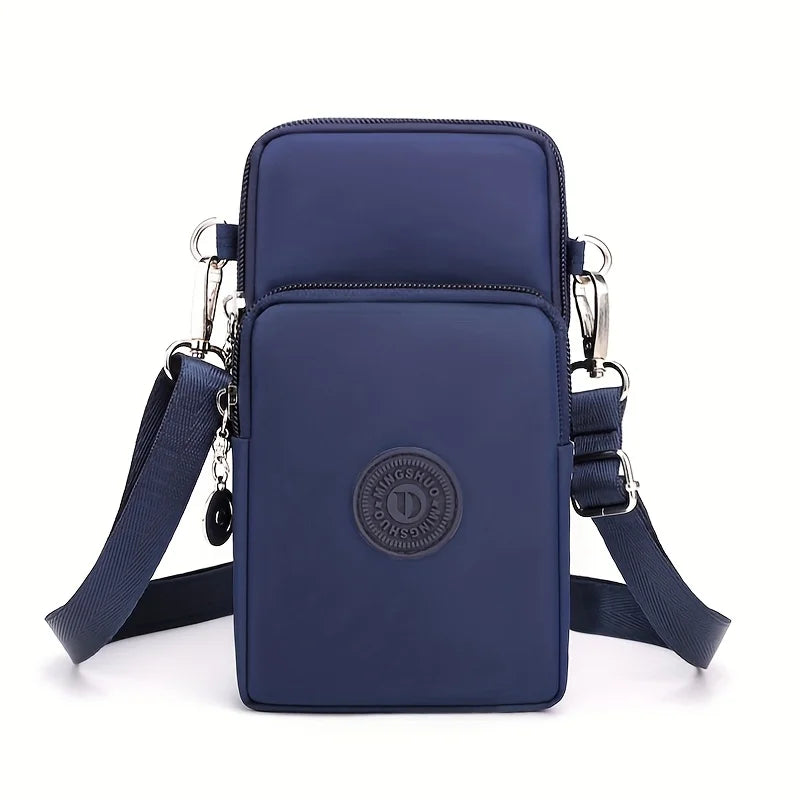 Stylish Beige Multi Pocket Crossbody Sling Bag Lightweight Phone Purse with Adjustable Strap Shoulder Bag for Women Everyday Use