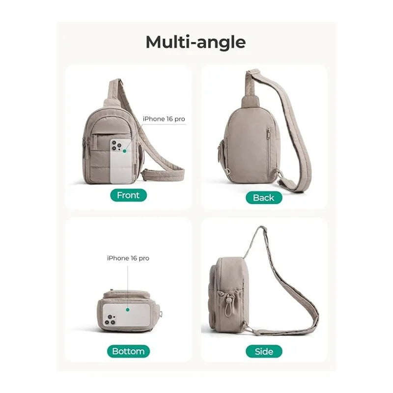 Multi Functional Shoulder Bag Crossbody Bag Lightweight With Multiple Pockets Suitable For Travel Sports Hiking Fitness Bag