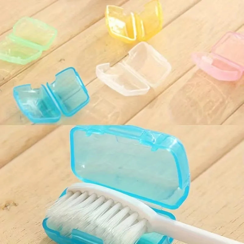 5pcs Portable Toothbrush Cases – Durable Travel Storage, Easy Clean, Unscented, Personal Hygiene