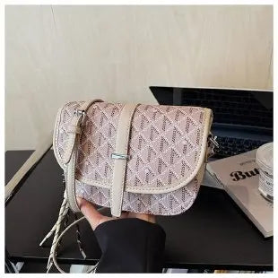 High-End Minimalist Diaper Bag For Women Classic Leather Handbag Top Layer Crossbody Shoulder Purse Large Capacity Tote Bag