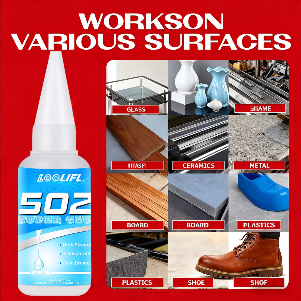 6PCS 502 Super Adhesive Multi Functional Adhesive, Used for Metal, Plastic, Daily Maintenance, DIY, and Small-Scale Process Repa
