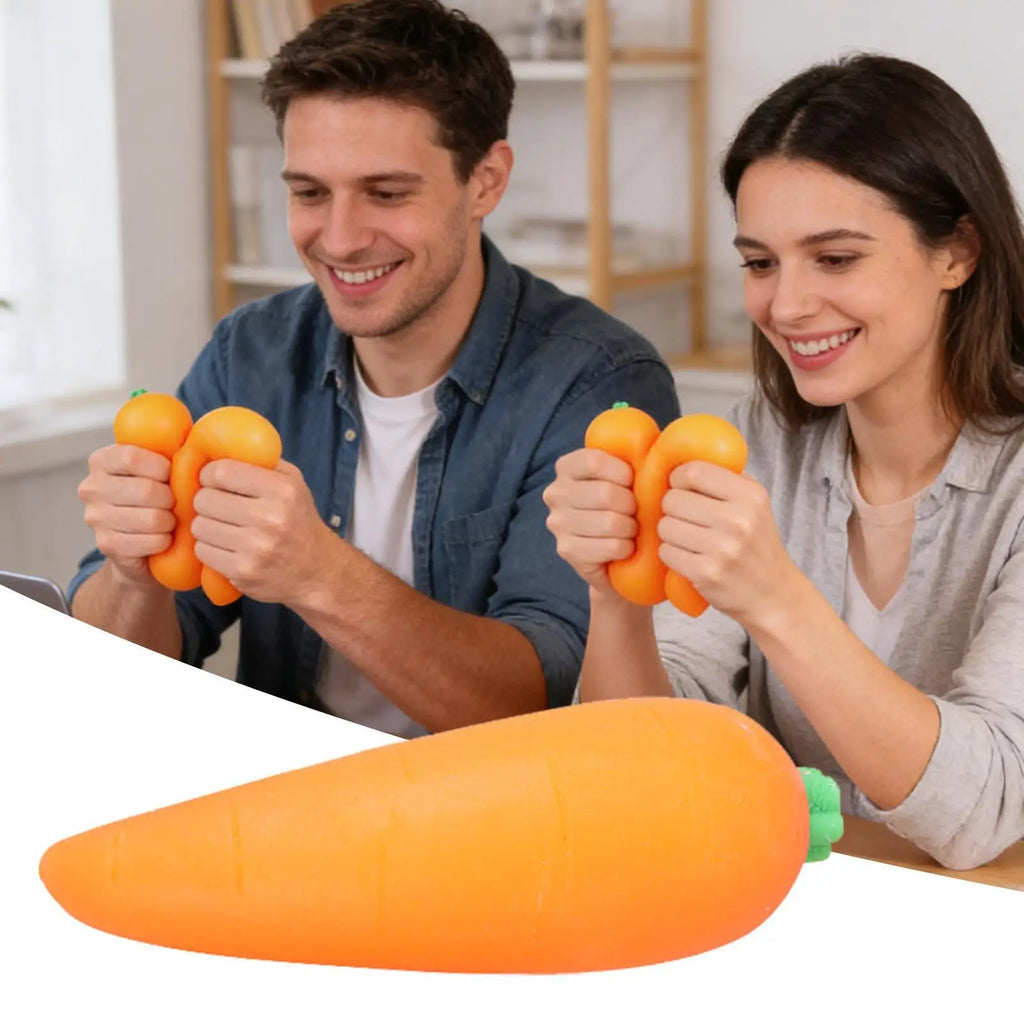 Carrot Squeeze Toy Giant Slow Rising Vegetable Stress Ball Sensory Fidget Toy Calming Novelty Home School Travel Relief