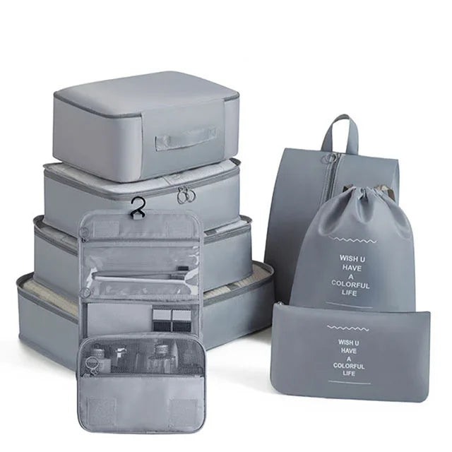 Travel Organizer Trip Storage Bags Suitcase Packing Cubes Cases Portable Wardrobe Luggage Clothe Shoe Organizer Pouch Toilet Bag