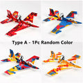 Electric Foam Plane Glider Hand Airplanes Capacitor with LED Light Outdoor Aircraft Model Kids Toys for Children Boys Gifts