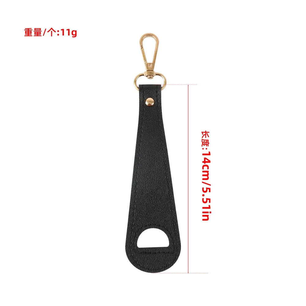 Fresh Light Green Leather Luggage Tag, Adjustable Anti-Lost Baggage Identifier Card, Essential Travel & Business Trip Accessory