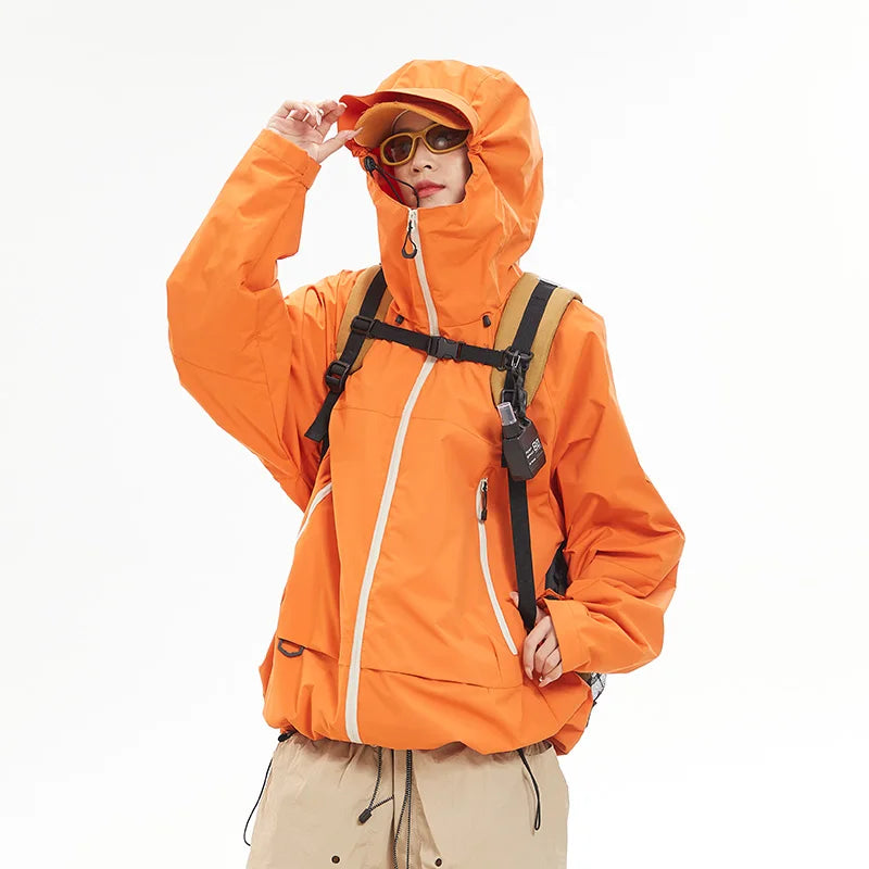 CHRLCK Men's Waterproof Hiking Jackets Spring Autumn Windproof Camping Windbreaker Women Fishing Trekking Running Jacket Unisex