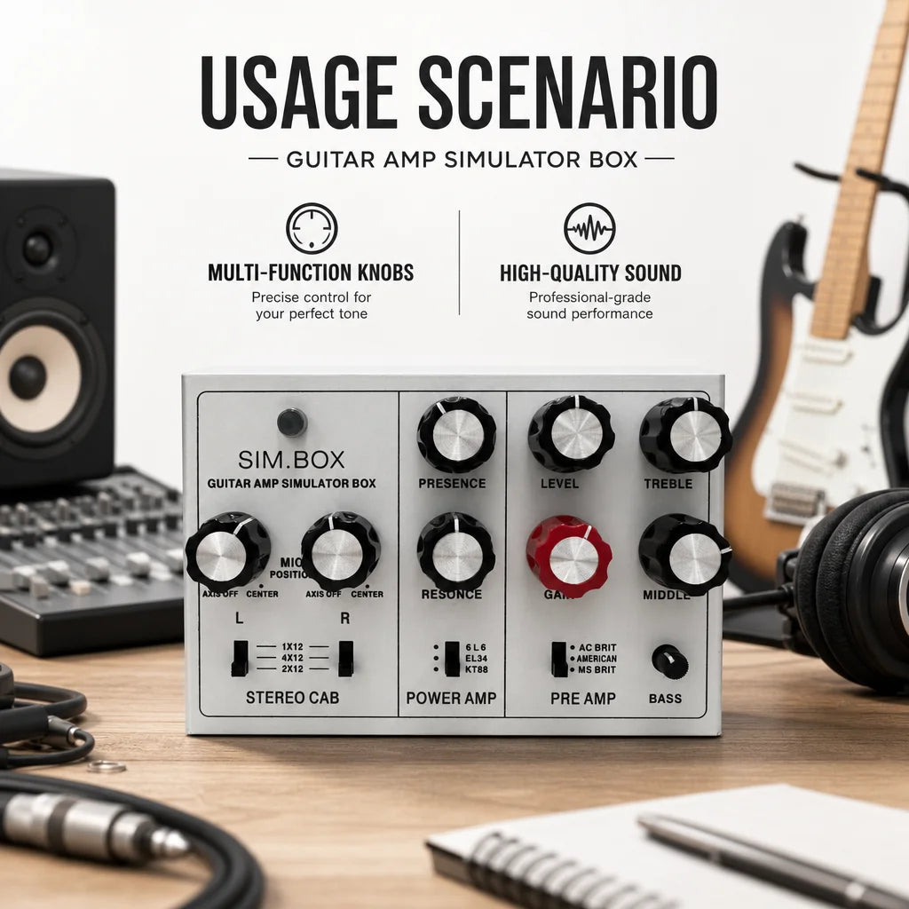 SIM BOX Electric Guitar Amp Simulator Box Cabinet Simulator DI Box Stomp Box Effect Pedal