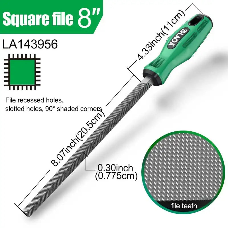 LAOA Assorted Files Set 10Pcs High Carbon Steel Precision Hand Tools for Metal Wood DIY Professional Sharpening Smoothing