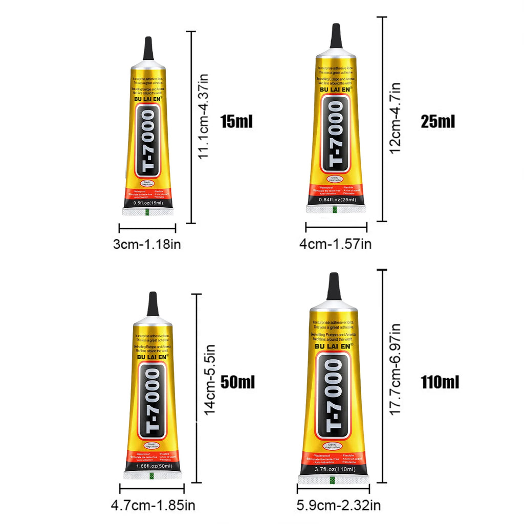 T-7000 Black Adhesive Glue High Performance Waterproof Adhesive for Precision Repairs, Perfect for Phone, Electronics, Jewelry,