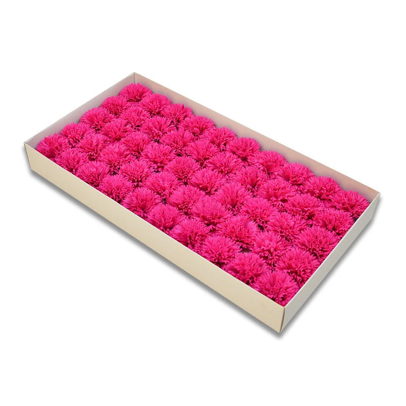 50Pcs Carnation Flowers Head for DIY Bouquet Craft-Long-Lasting Fragrant  Artificial Blooms Valentine's/Mother's Day Home Decor