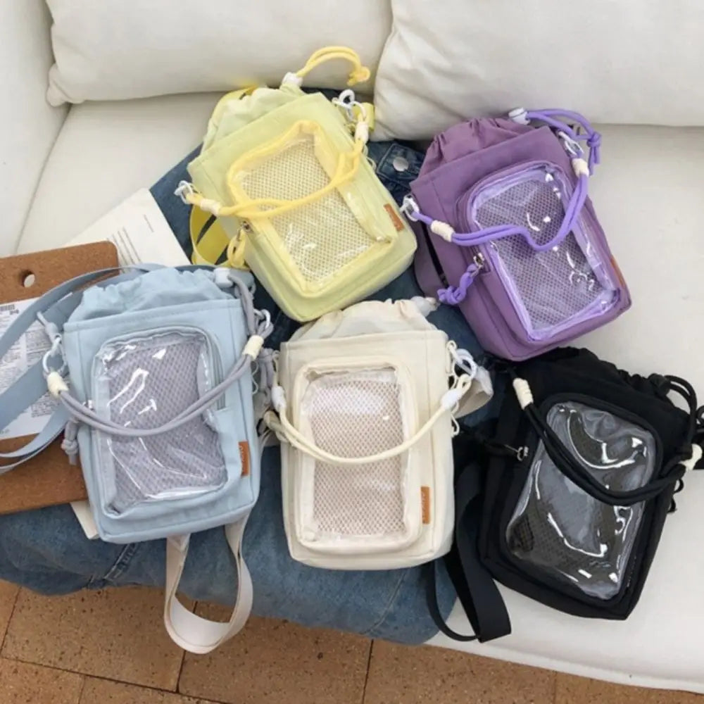 Portable Kettle Bag Storage Compartment with Doll Breathable Phone Pouch Large Capacity with Shoulder Straps Shoulder Bag Unisex