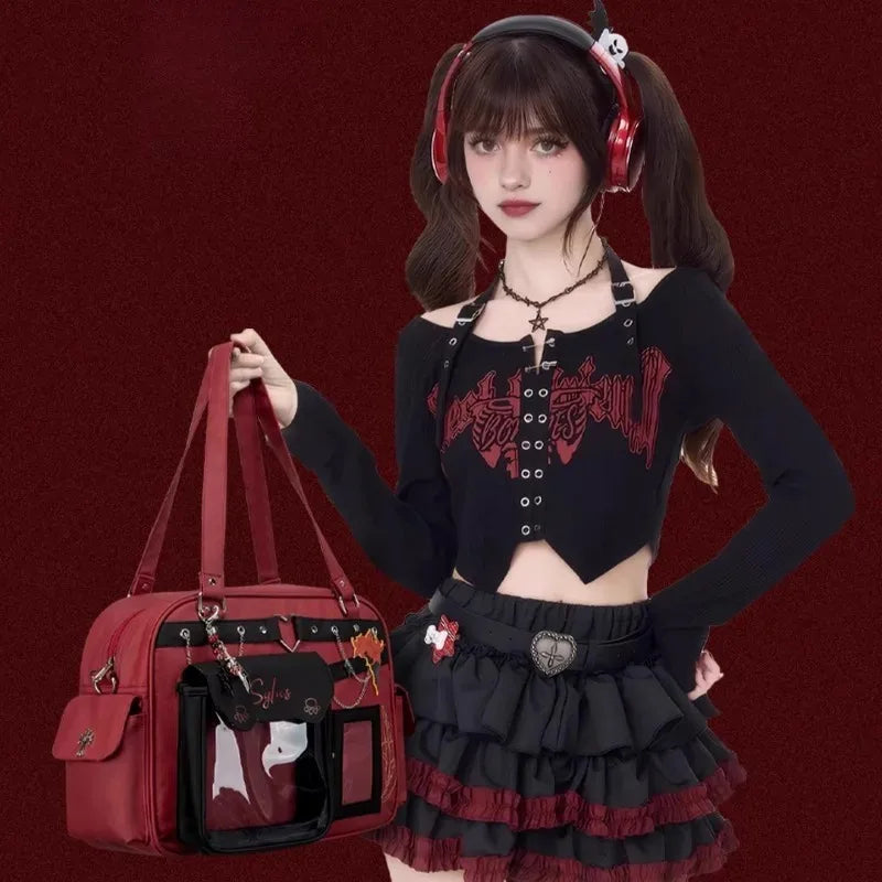 Love and Deepspace Itabag Cartoon Sylus Crossbody Bag Shoulder Bag Anime Merchandise Holiday Gift Semi-Transparent Display