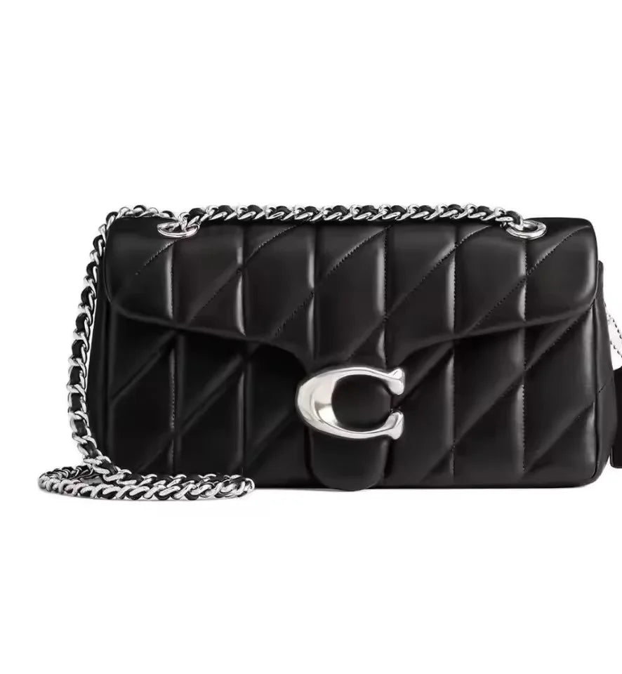 Sac à chaîne à motif diamant de haute qualité, sac messager à bandoulière, petit sac carré