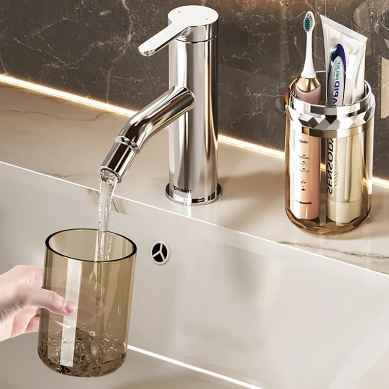 【Toothpaste Toothbrush Holder Travel Bathroom Organizer Portable Wash Cup Storage Box Plastic Brush Holder Mouthwash】