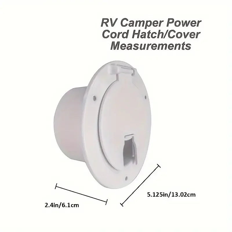 1pc RV Power Cord Hatch Cover With Screws Anti-UV Oxidation Protective Cover For Motorhome Caravan Camper Van RV Accessories