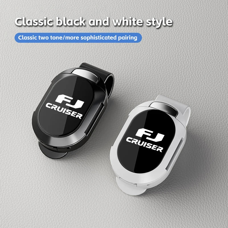 Car Sunglasses Holder Car Magnetic Leather Clip Card Ticket Holder Auto Sun Visor Glasses for Toyota FJ CRUISER Car Accessories