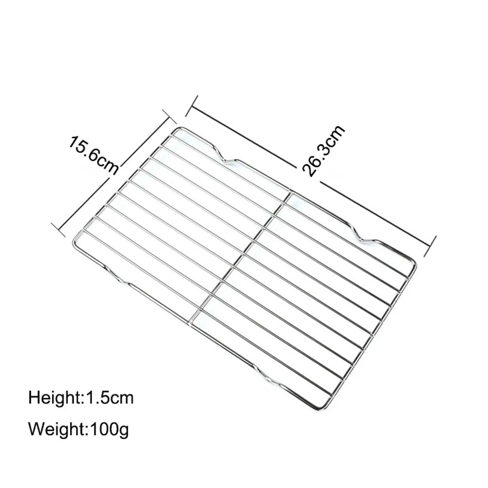 New Stainless Steel Cooling Rack Non-stick Silver Baking Tray BBQ Tray