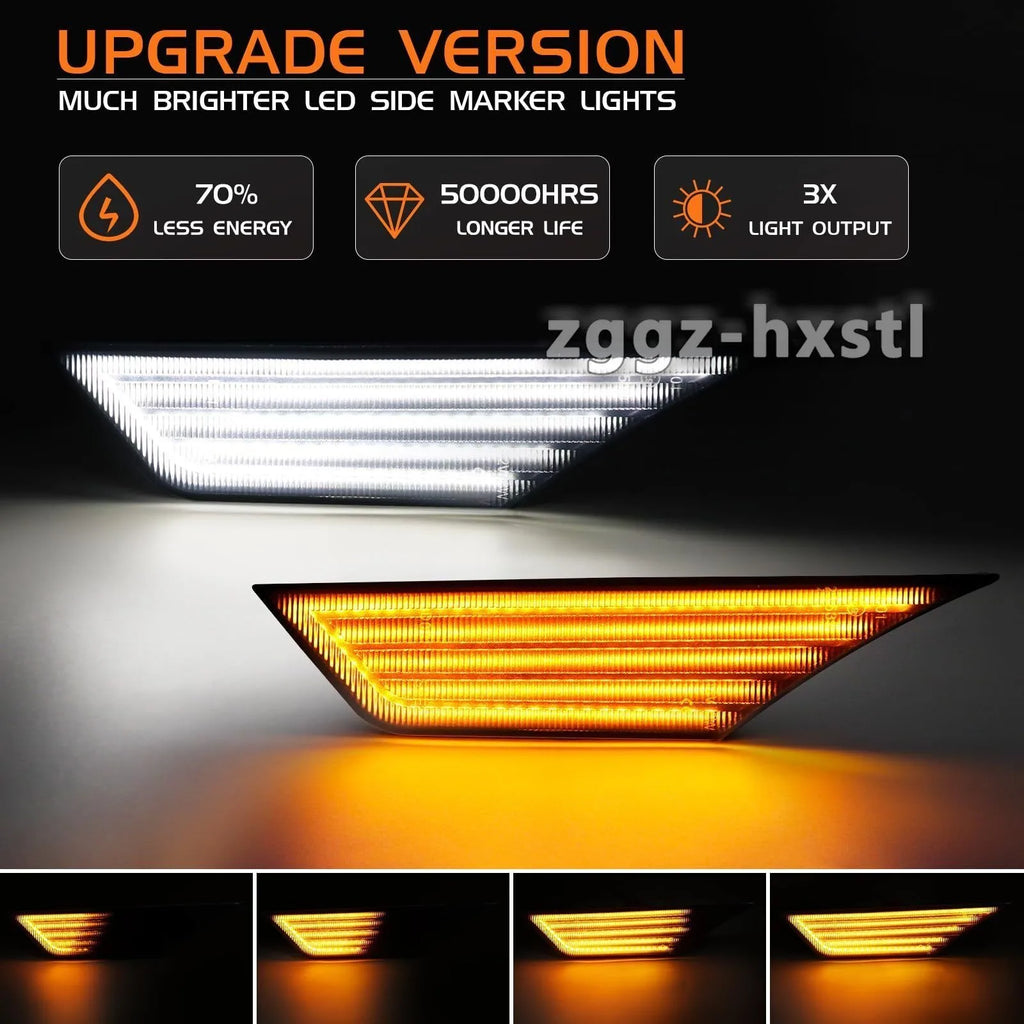 Car Turn Signal Light LED Side Marker Lights for Honda Civic 2016 2017 2018 2019 2020 2021 Car Fender Position Lamp White Yellow