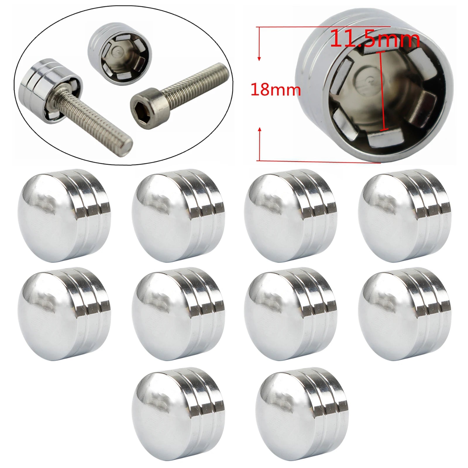 Motorcycle Engine Head Bolts Screw Toppers Cover Caps Nuts CNC Aluminum For Harley Touring Dyna Sportster Softail Twin Cam