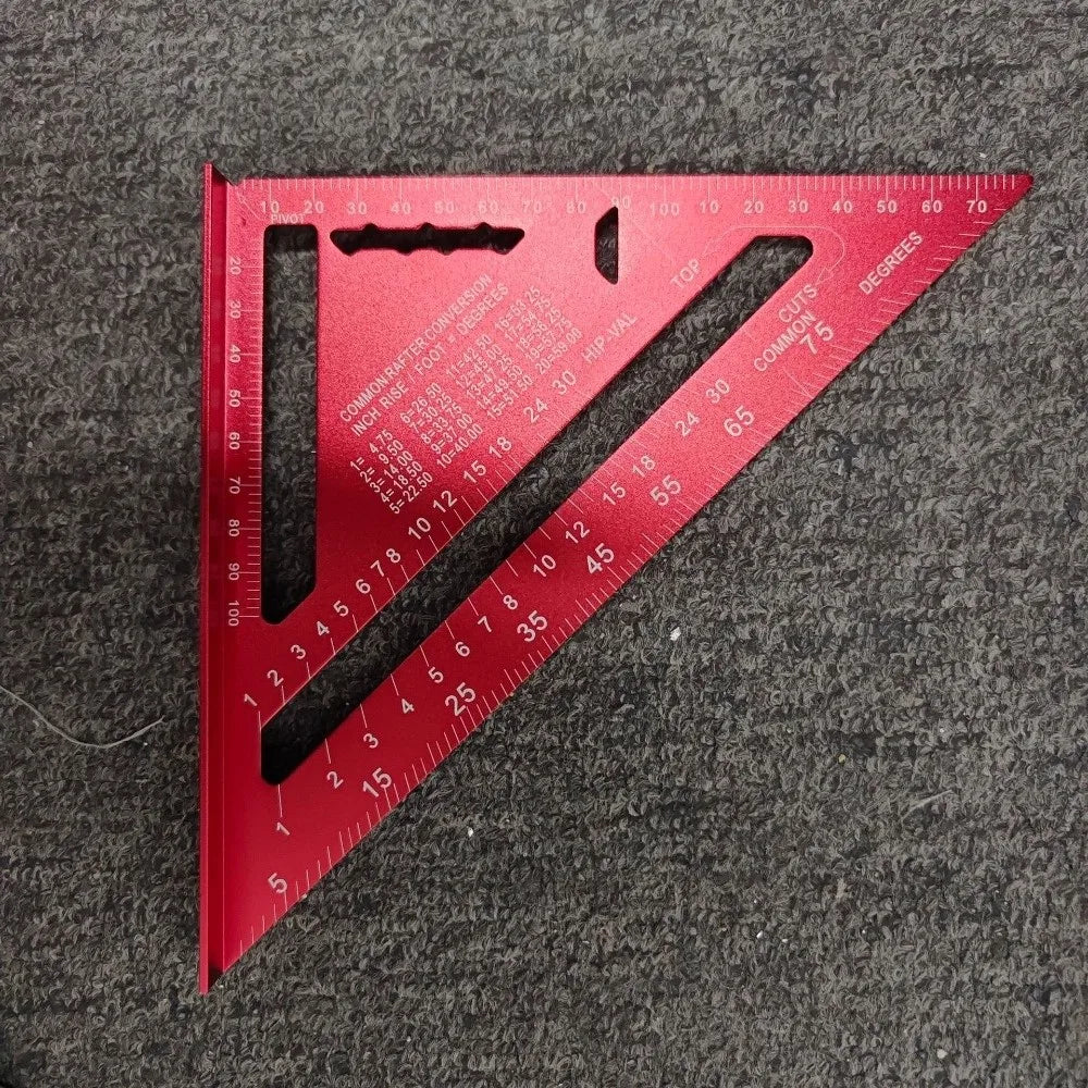 Aluminium Alloy Triangle Ruler 7 Inch High Precision Carpenter Square Multi Function 90 Degree Speed Square Measuring Tool