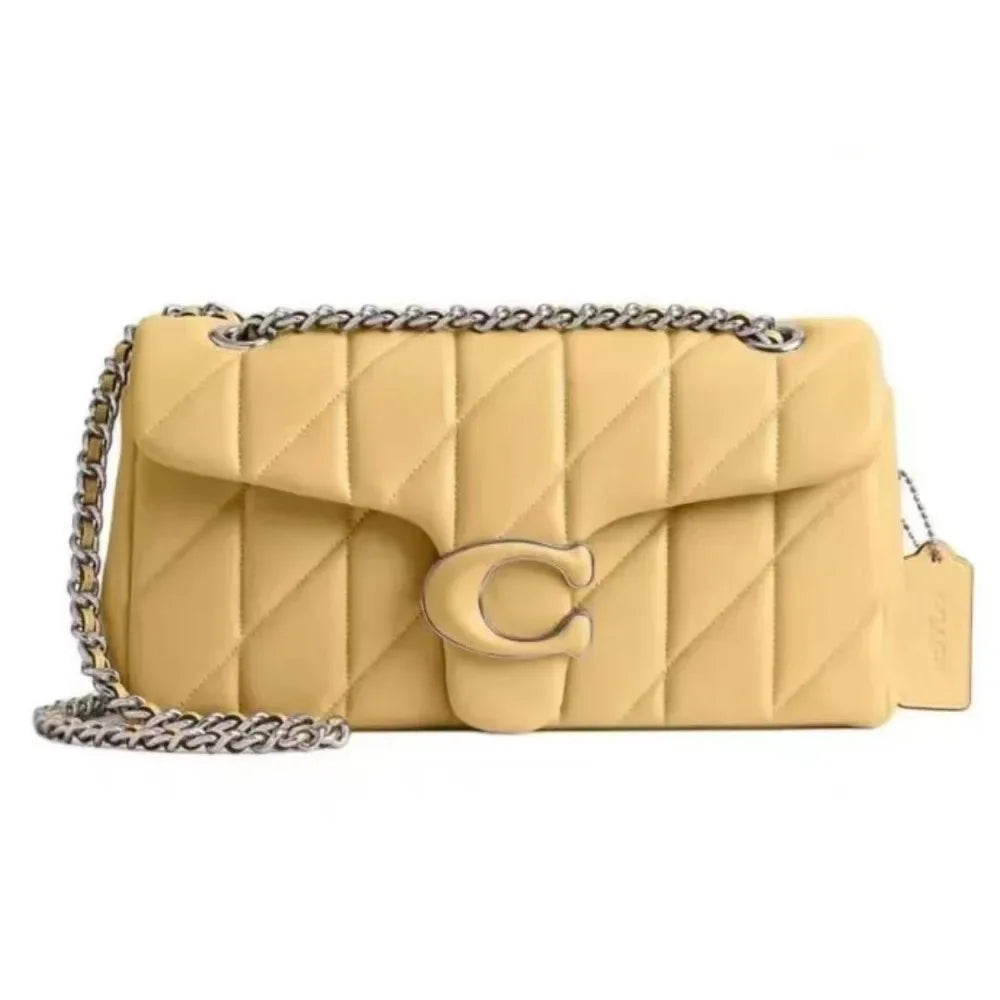 Sac à chaîne à motif diamant de haute qualité, sac messager à bandoulière, petit sac carré