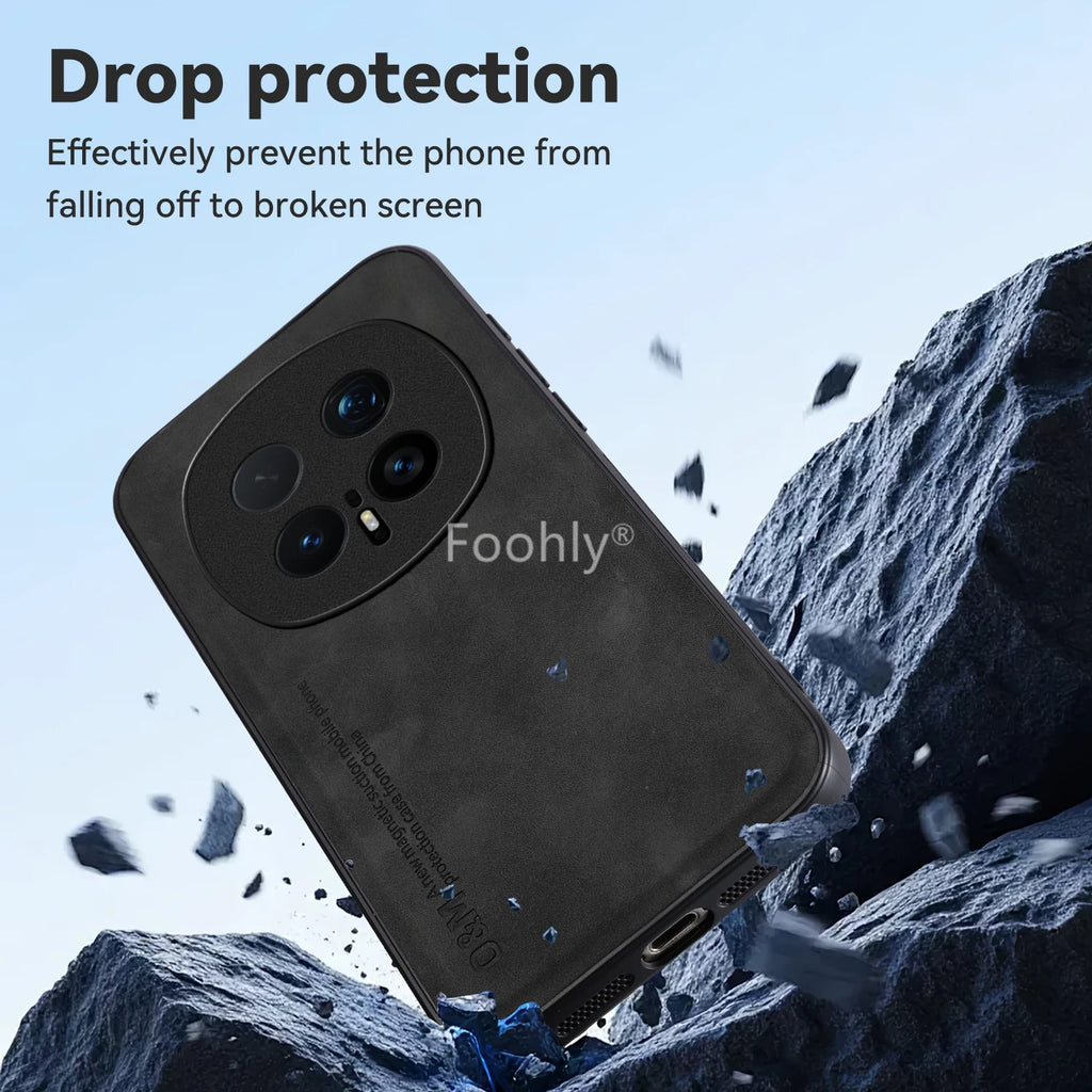 Nubuck Leather Shockproof Magnetic Case for Honor Magic 8 Pro 8Lite Protective Cover Back Shell Capa Fundas