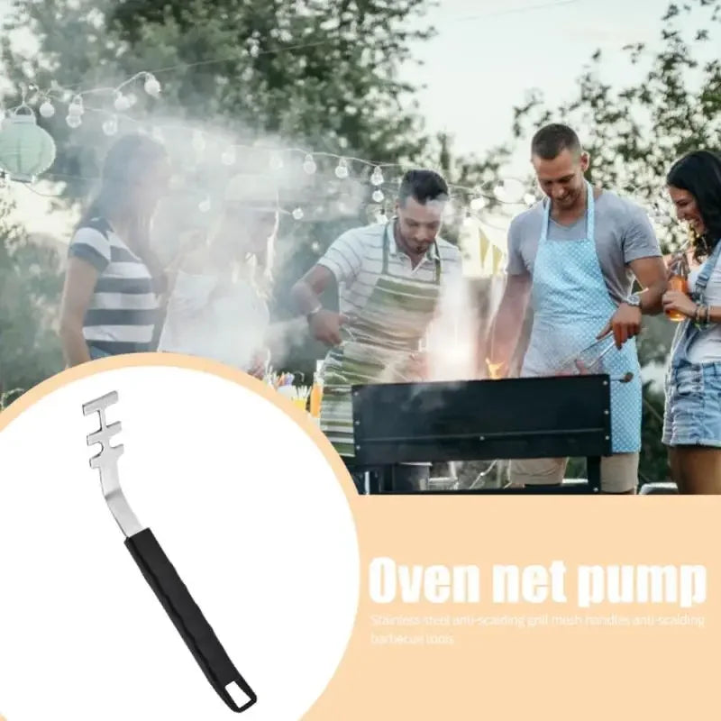 1Pc Anti-Scald Grill Grate Lifter Heat-Resistant Cooking Grate Lifter Tool Grill Tools Accessories For Lifte The Grill Net BBQ