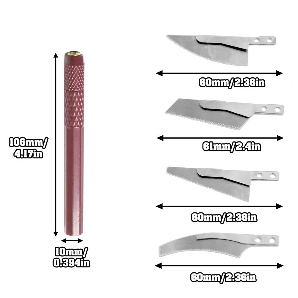 Mini Hand Saw Model Craft Tools with 4 DIY Craft Pieces Saw Blades Modelling Hobby DIY Tool Kit for Handcrafted Cutting