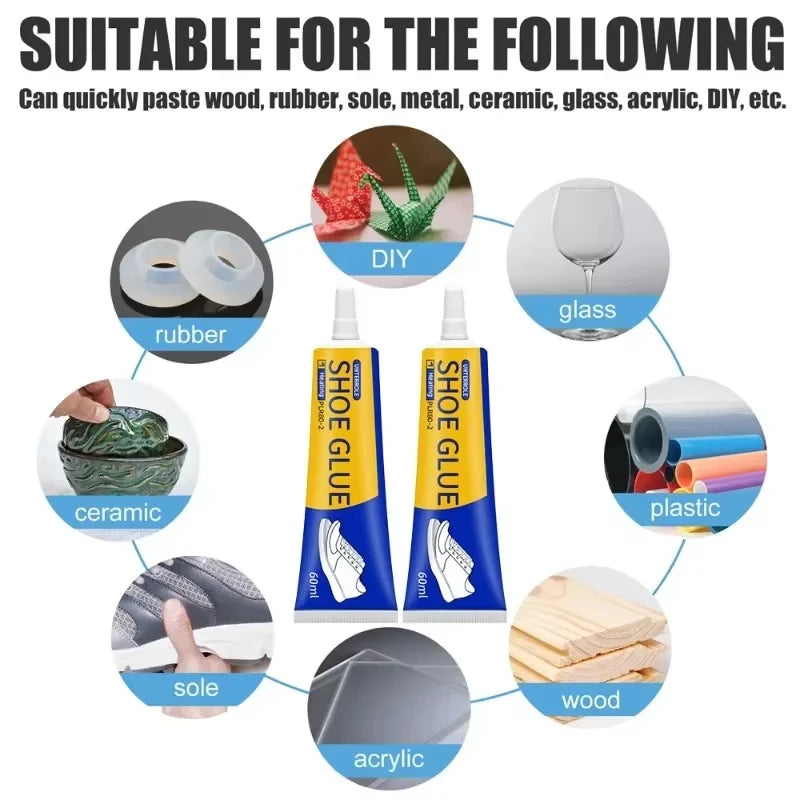 Universal Super Glue Extra Strong Shoe Glue Transparent Instant Adhesive Waterproof Wear-Resistant Sealant For Repairing Cracks