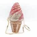 Daiwei Factory Wholesale Food Styling Metal Diamond Purse Luxury Crystal Bags Women's Rhinestone Evening Bags Handbag in Stock
