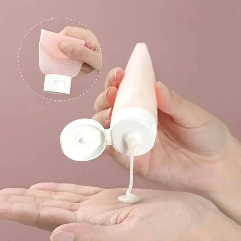 3Pcs/Set Refillable Bottle 60ml Soft Lotion Container Squeeze Tube Empty Portable Travel Shampoo Bottle