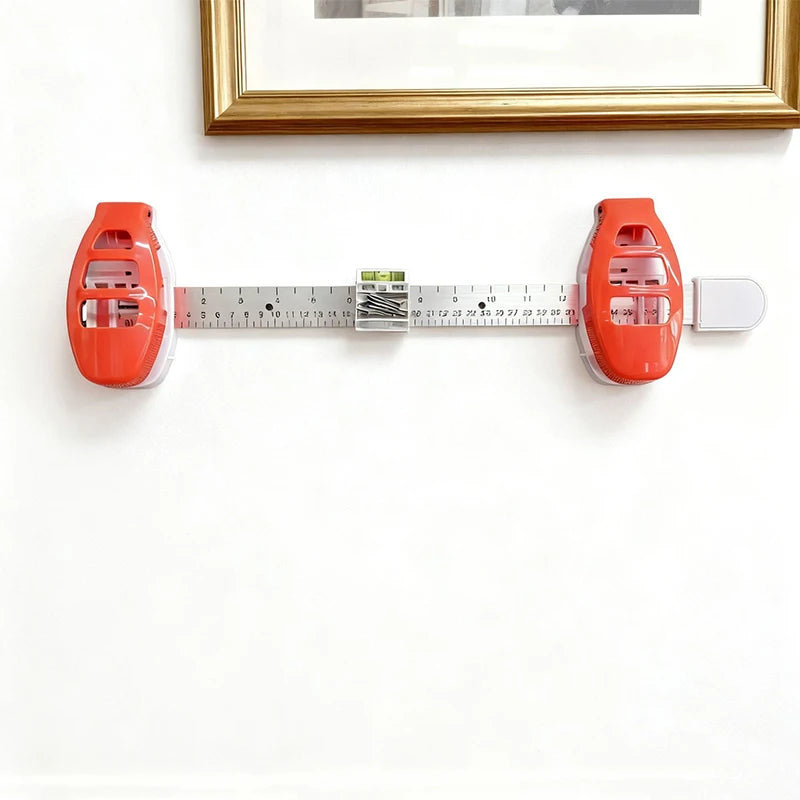 Picture Hanging Level Ruler Multi-function Wall Measuring Tool Spirit Level With Nail Positioner For Photo Frame Hanging & Home