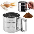 Flour sieve stainless steel material manufacturing, Coffee Sieve Cup, Semi Automatic 2 Cup Sifter for Baking Fine Mesh Pastry S