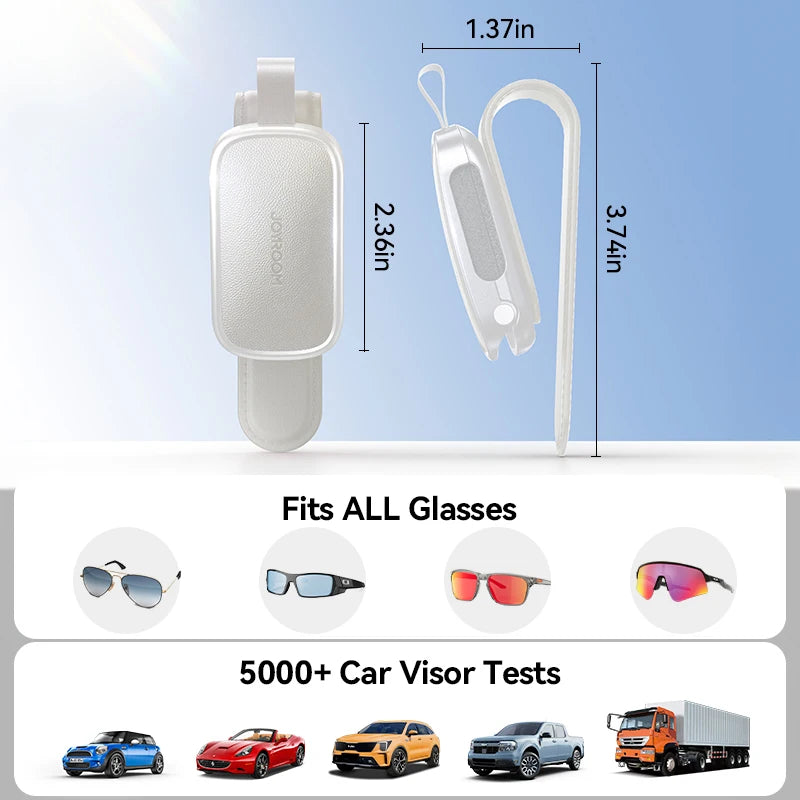 Joyroom Car Sun Visor Eyeglass Holder Universal Eyeglasses Clip Car Sunglasses Holder Card Ticket Holder For Car Accessories