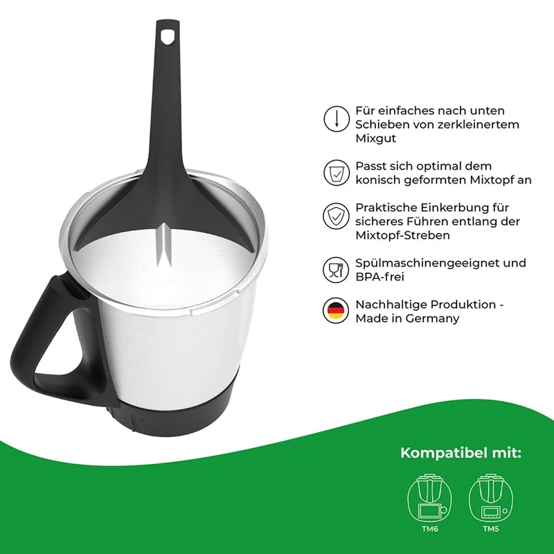 1PC Inner Wall Spatula For Thermomix TM5, TM6 Home Kitchen Pot Surface Cleaning Scraper Gadget Spatula With Practical Notch
