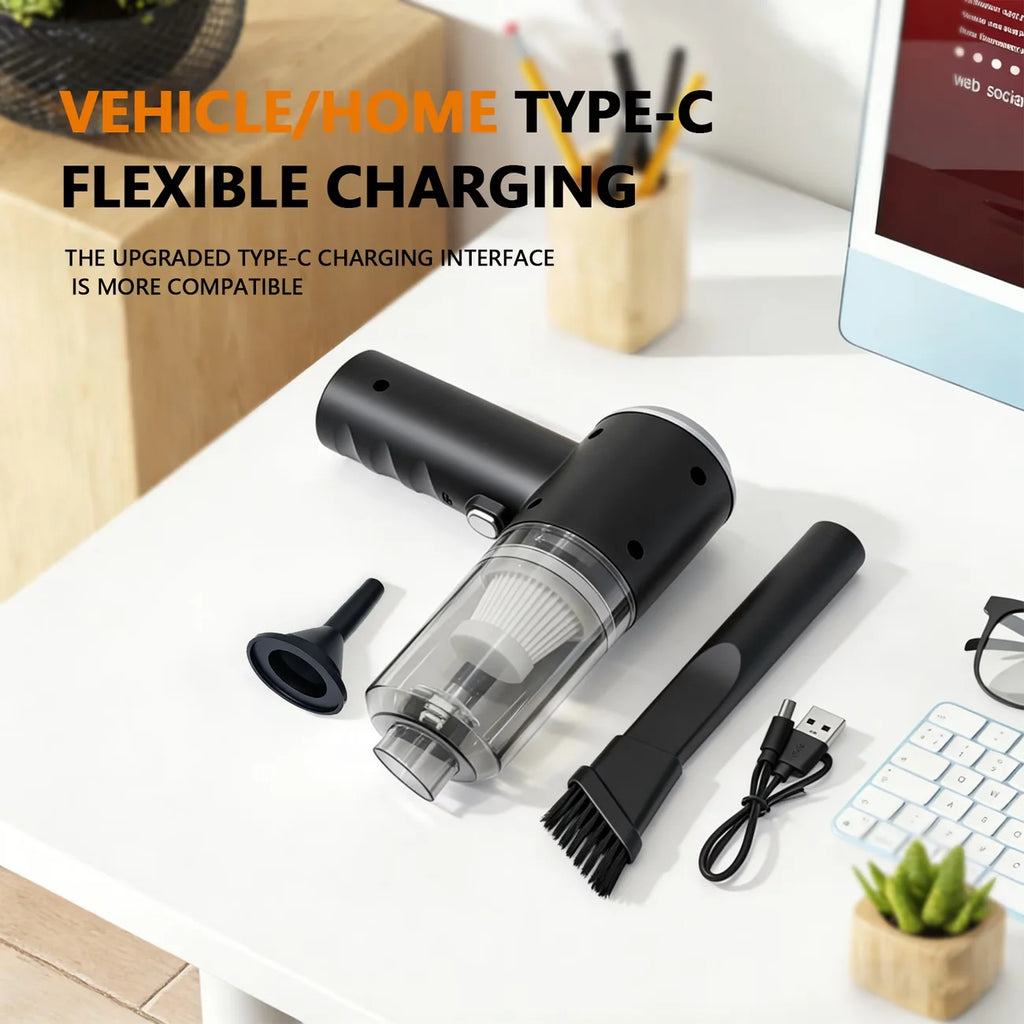 Portable Wireless Car Vacuum Cleaner Wireless Vacuum Cleaner Dual Use for Home and Car 120W High Power Powerful Vacuum Cleaner