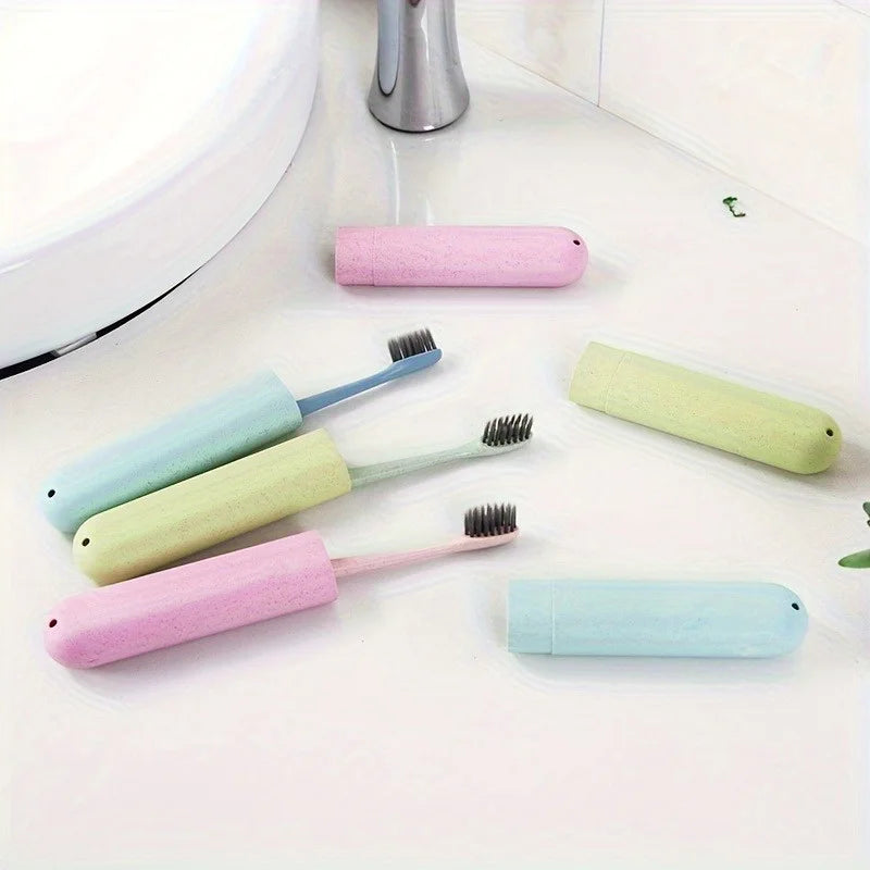 Portable Travel Toothbrush Holder, Toothbrush Storage Box Protective Box Toothbrush Tube Container, Suitable for Home and Travel
