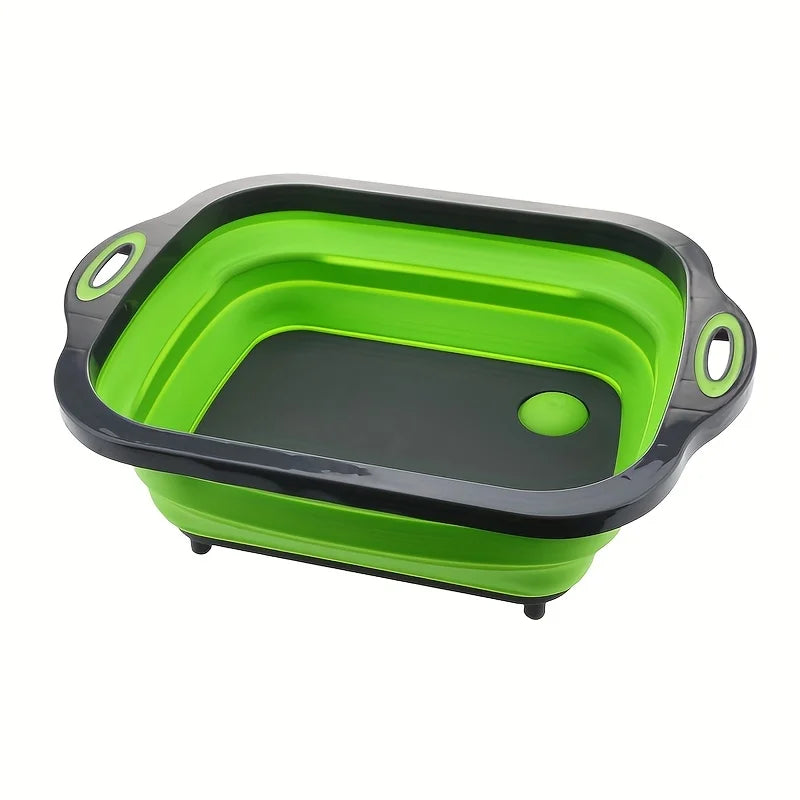 Portable Space Saving Basin with Built-in Sink and Storage Function - Perfect for Outdoor Camping Travel Home Folding Basin