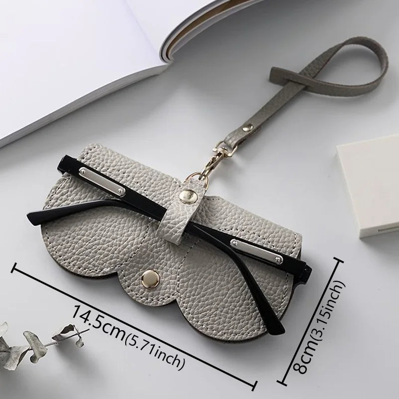 NEW Eyeglass Case Sunglasses Cover Cute Hanging PU Leather Sunglasses Reading Glasses Storage Bag Portable Travel Eyewear Holder