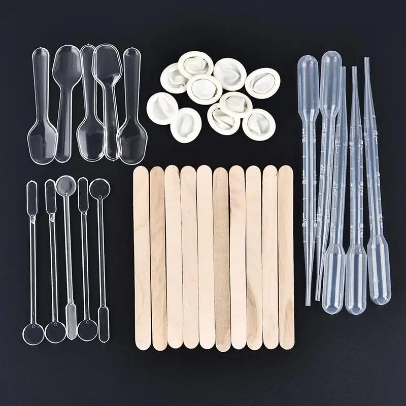 DIY Jewelry Making Tools Measuring Cup Wooden Sticks Droppers Stirring Rod Epoxy Resin Mixing Supplies Tool Handmade Accessories