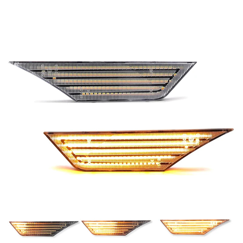 2pcs Flowing Amber Turn Signal Side Marker Light For Honda Civic 10th Gen Sedan Hatchback Repeater Indicator 2016 2021