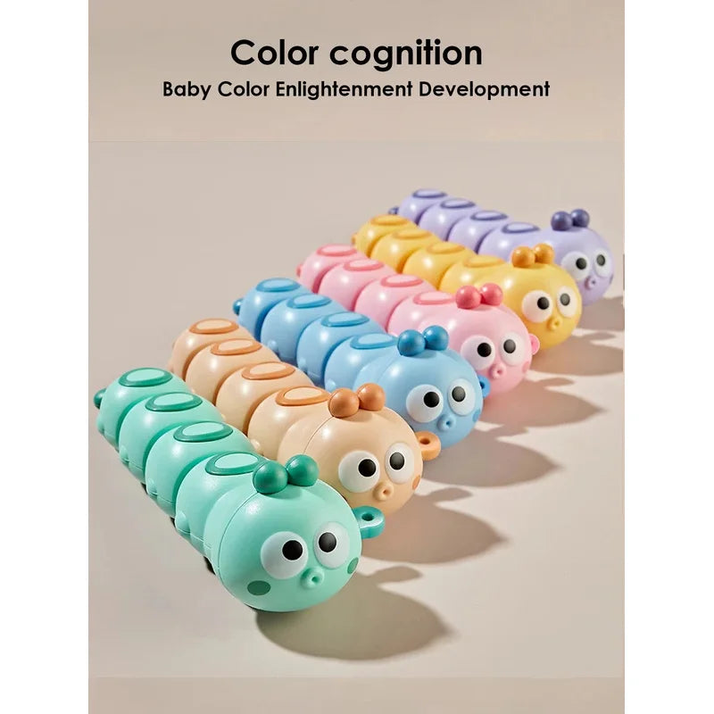 Cute Articulated Chain Caterpillar Crawling Toy Kids Early Education Stress Relief Fidget Toy Children Holiday Gift
